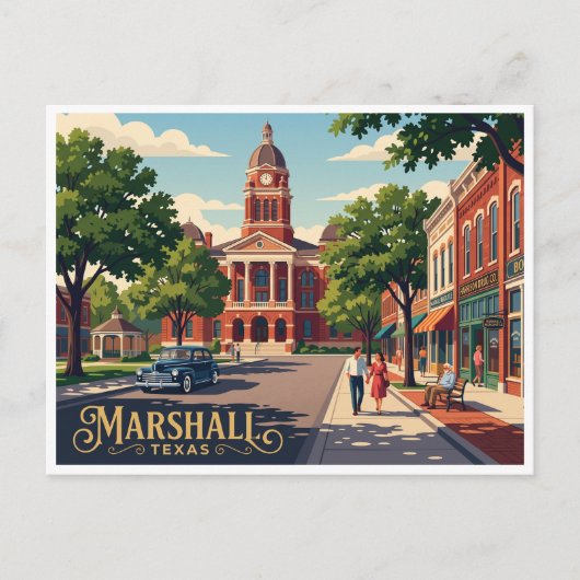 Carte Postale Marshall Texas (Devant)