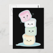 Carte Postale Marshmallows empilés (Devant / Derrière)