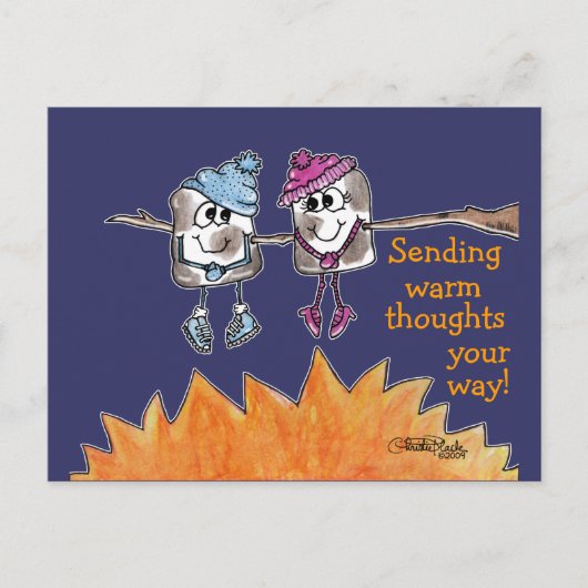 Carte Postale Marshmallows grillés (Devant)