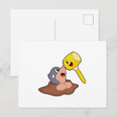 Carte Postale Marteau de taupe (Devant / Derrière)