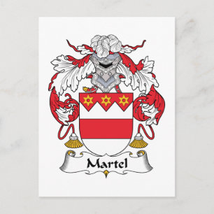 Carte Postale Martel Family Crest