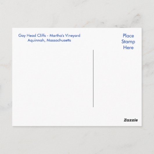Carte postale Martha's Vineyard Gay Head Cape Cod (Dos)