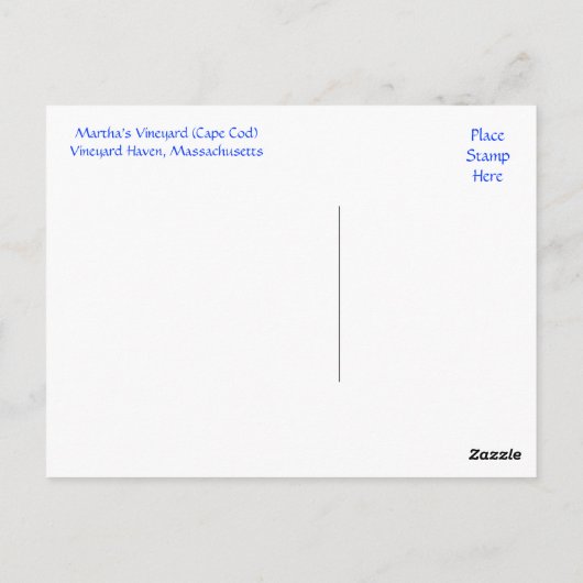 Carte postale Martha's Vineyard Harbour Cape Cod (Dos)