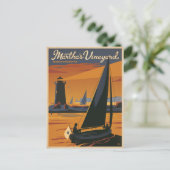 Carte Postale Martha's Vineyard, MA - Voilier (Debout devant)