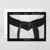 Carte Postale Martial Arts Black Belt Félicitations (Devant / Derrière)