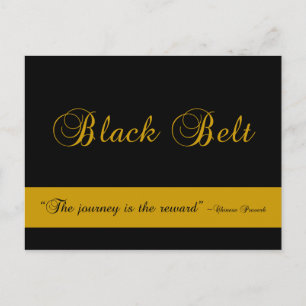 Carte Postale Martial Arts Black Belt Voyage Félicitations
