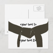 Carte Postale Martial Arts Brown Belt (Devant / Derrière)