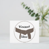 Carte Postale Martial Arts Brown Belt (Debout devant)