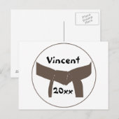 Carte Postale Martial Arts Brown Belt (Devant / Derrière)