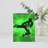 Carte Postale Martial Arts Green Lightning Man (Debout devant)