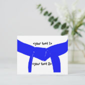 Carte Postale Martial Arts Light Ceinture Bleue (Debout devant)