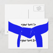 Carte Postale Martial Arts Light Ceinture Bleue (Devant / Derrière)