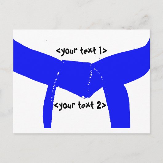 Carte Postale Martial Arts Light Ceinture Bleue (Devant)