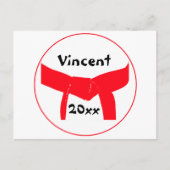 Carte Postale Martial Arts Red Belt (Devant)