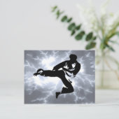 Carte Postale Martial Arts Silver Lightning man (Debout devant)