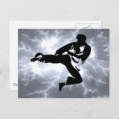 Carte Postale Martial Arts Silver Lightning man (Devant / Derrière)