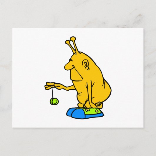 Carte Postale Martian avec un YoYo (Devant)