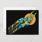 Carte Postale Martian Manhunter prend l'avion (Devant / Derrière)