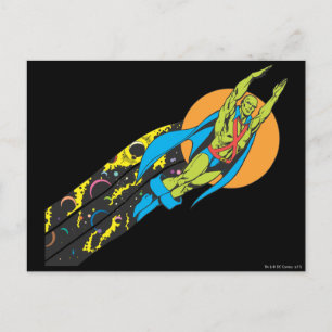 Carte Postale Martian Manhunter prend l'avion