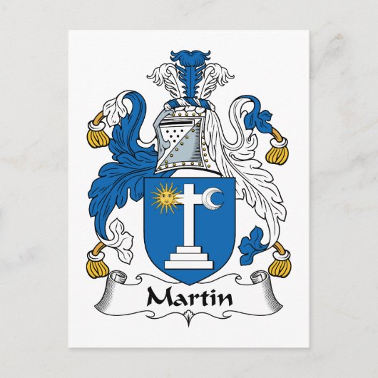 Carte Postale Martin Family Crest (Devant)