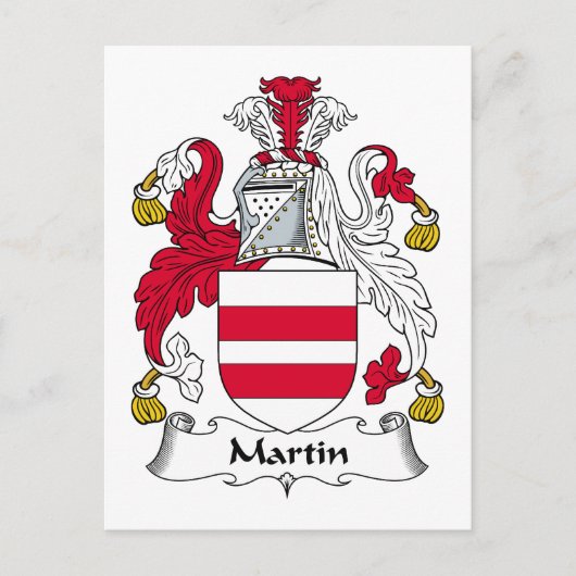 Carte Postale Martin Family Crest (Devant)