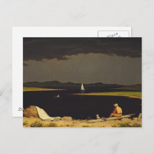 Carte Postale Martin Johnson Heade - À l'approche de l'orage (Devant / Derrière)