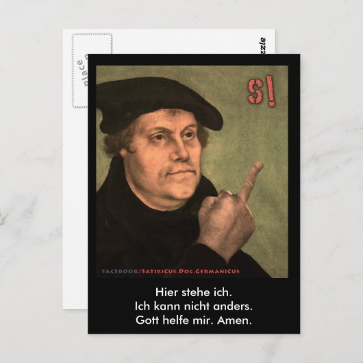 Carte Postale Martin Luther (Devant / Derrière)