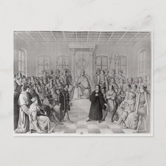 Carte Postale Martin Luther devant Charles V (Devant)