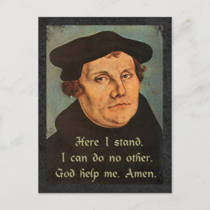 Carte Postale Martin Luther Ici Je Tiens À Citer