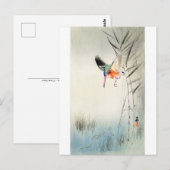 Carte Postale Martin-pêcheur Chasse - Ohara Koson - Art Vintage (Devant / Derrière)