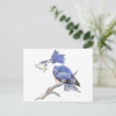 Carte Postale Martin-pêcheur, oiseaux, nature, faune, (Debout devant)