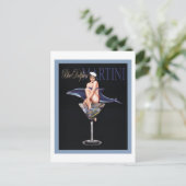 Carte Postale Martini dauphin bleu (Debout devant)