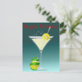 Carte Postale Martini de tennis Joyeux anniversaire (Debout devant)
