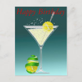 Carte Postale Martini de tennis Joyeux anniversaire (Devant)