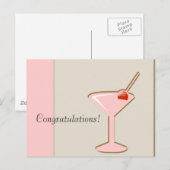 Carte Postale martini, Félicitations ! (Devant / Derrière)
