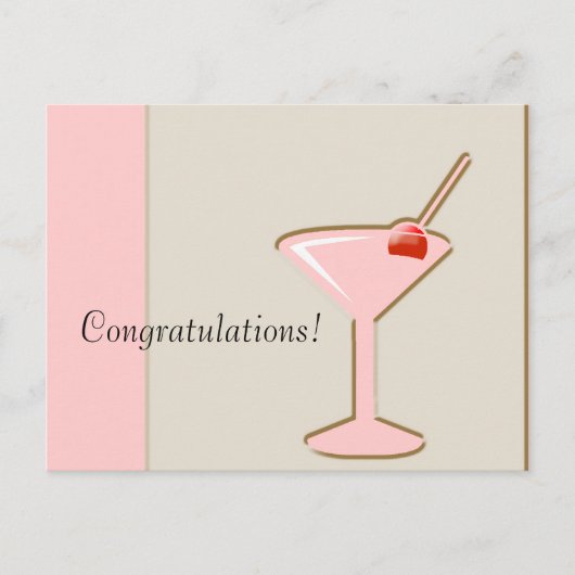 Carte Postale martini, Félicitations ! (Devant)