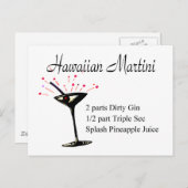 Carte Postale Martini hawaïen (Devant / Derrière)