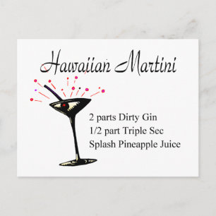 Carte Postale Martini hawaïen