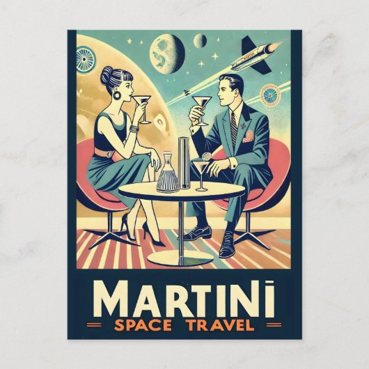 Carte Postale Martini Space Travel Affiches de l'équipage de con (Devant)
