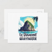 Carte postale Martinique – Illustration Le Diamant (Devant / Derrière)