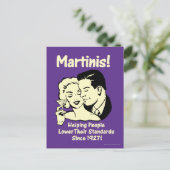 Carte Postale Martinis : Aider à abaisser les normes (Debout devant)