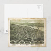 Carte Postale Martin's Ferry Ohio par Thaddeus Fowler (1899) (Devant / Derrière)