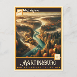 Carte Postale Martinsburg, Virginie-Occidentale   Vintage