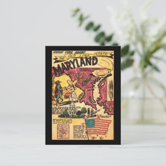 Carte Postale Martland L'État Old Line (Debout devant)