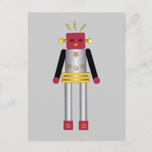 Carte Postale Martzkins Boy Robot Postcard © 2012 M. Martz (Devant)