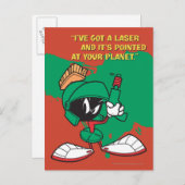 Carte Postale MARVIN LE MARTIAN™ avec pointes laser (Devant / Derrière)
