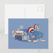 Carte Postale MARVIN LE MARTIAN™- Paix sur terre (Devant / Derrière)