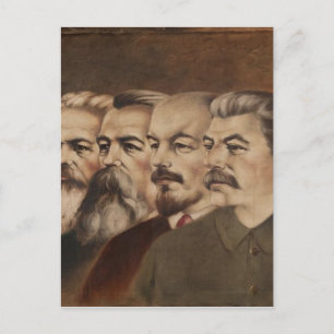 Carte Postale Marx, Engels, Lénine et Staline