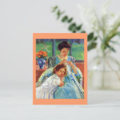 Carte Postale Mary Cassatt art : Jeune mère, peinture de Cassatt (Debout devant)