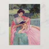 Carte Postale Mary Cassatt-Auguste Lecture de sa fille (Devant)
